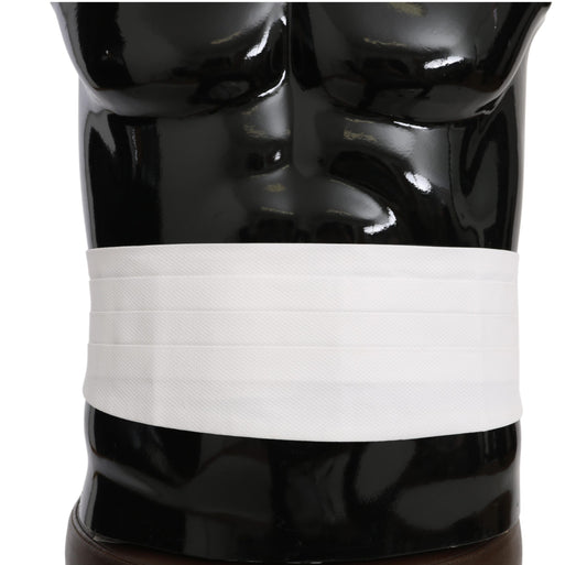 Eleganter Kummerbund aus Seide in Weiß