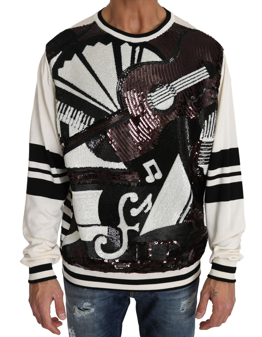 Seidenpullover mit Pailletten „New York Jazz“