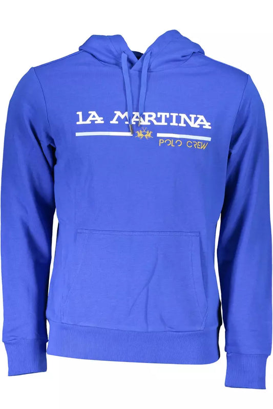 Schickes, blaues, besticktes Kapuzensweatshirt