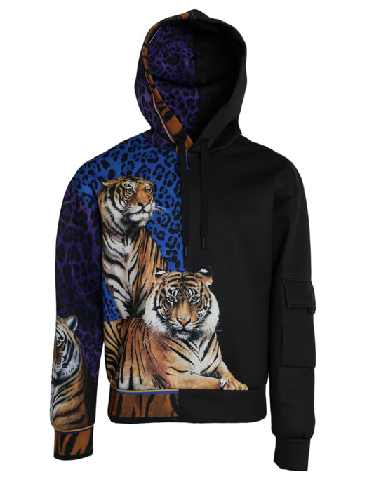 Mehrfarbiger Tiger-Kapuzenpullover