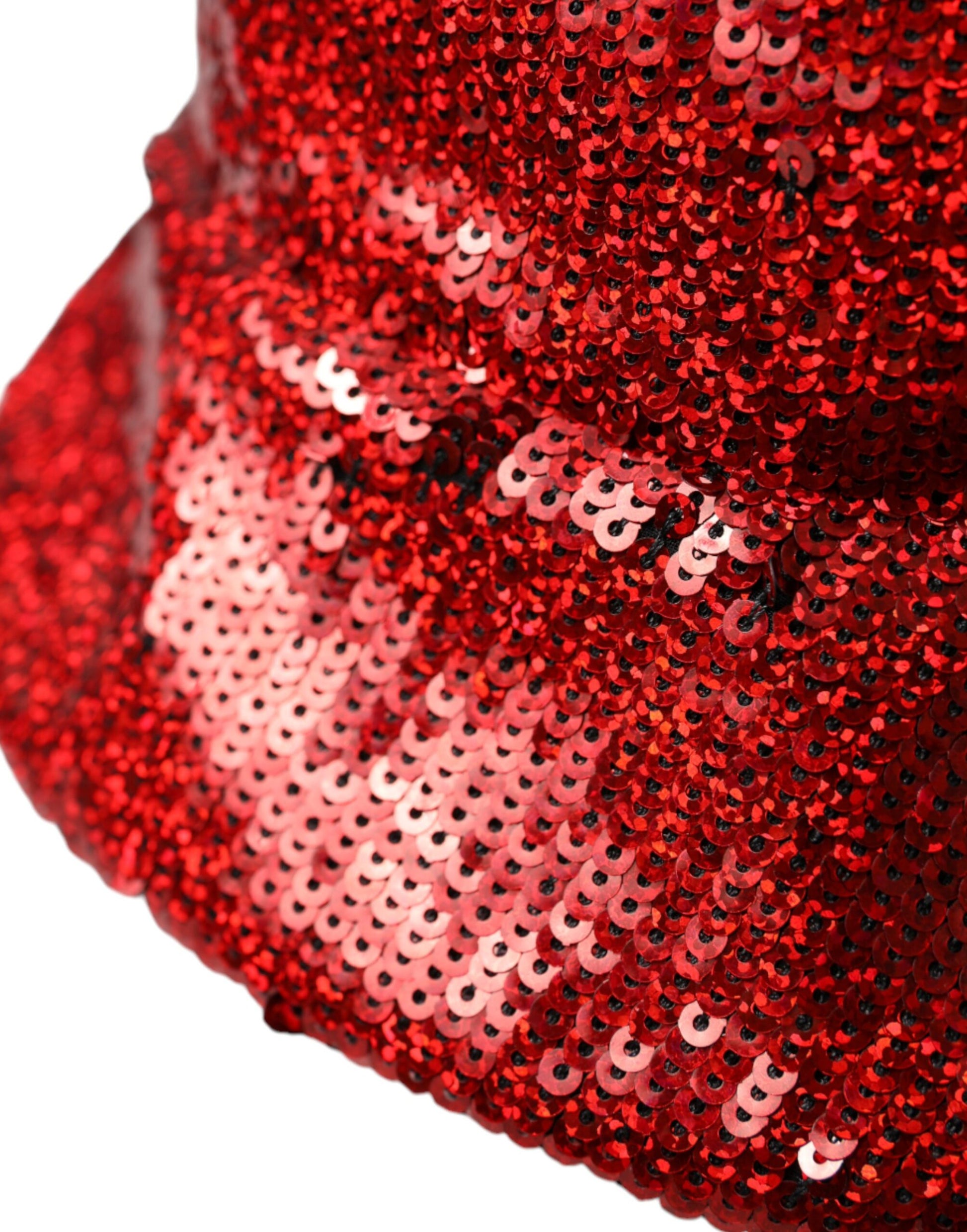 Roter Nylon-Anglerhut mit Pailletten für Herren