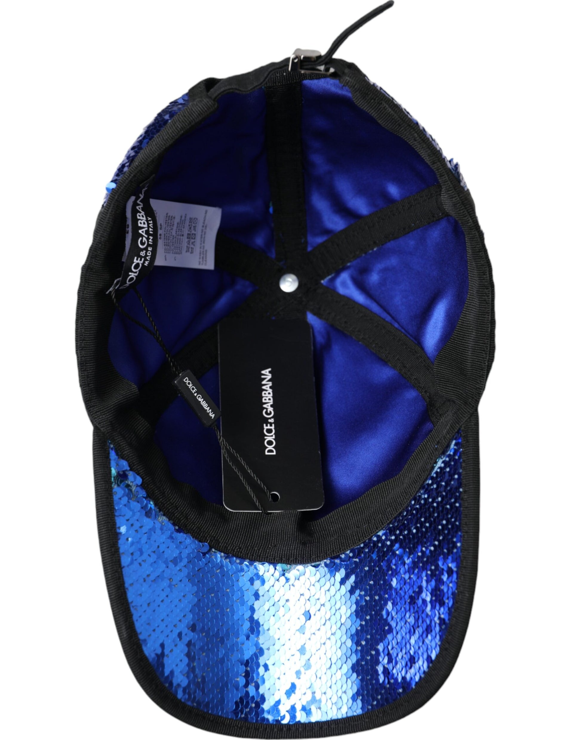 Royalblaue Baseballmütze mit Pailletten für Herren
