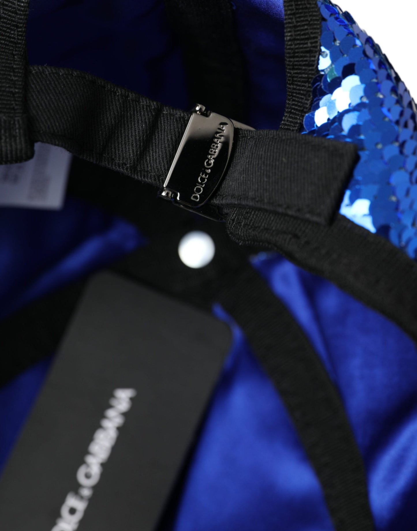 Royalblaue Baseballmütze mit Pailletten für Herren
