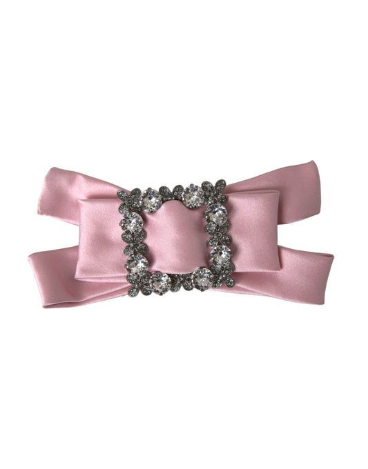 Rosa Satin Kristall Schmuck Brosche Haarnadel