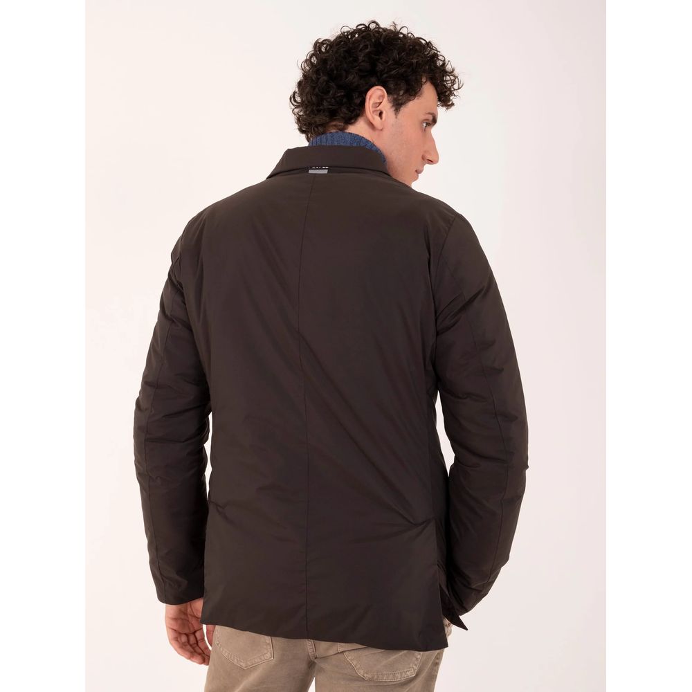 Braune Polyesterjacke