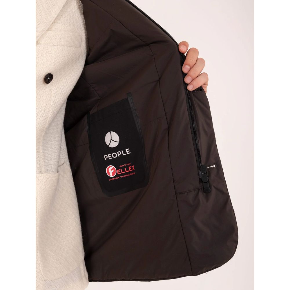 Braune Polyesterjacke
