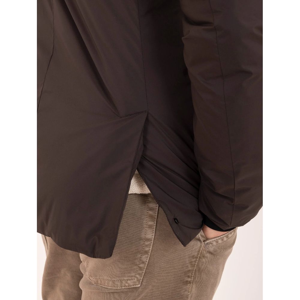Braune Polyesterjacke
