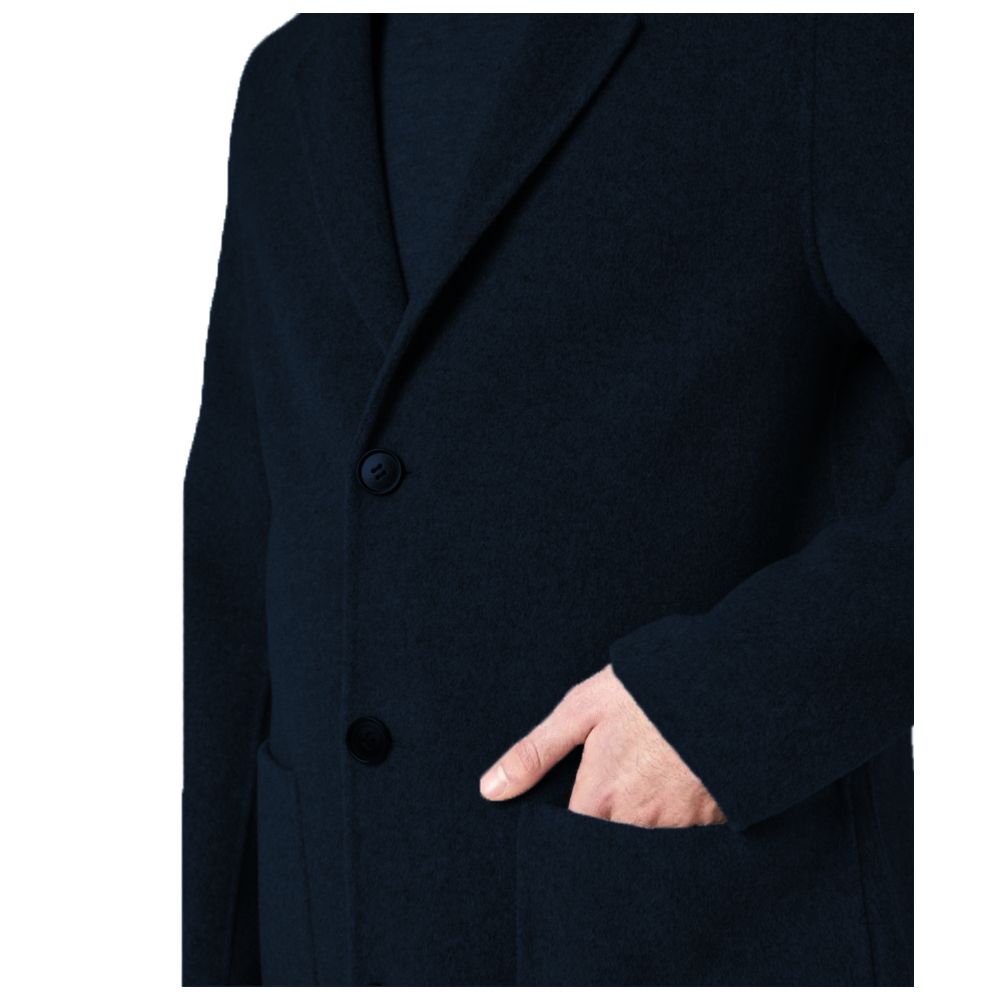 Blaue Wolljacke