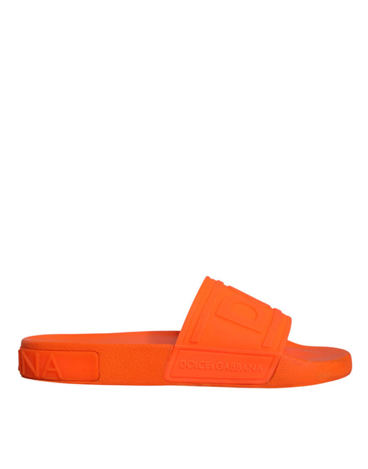 Orange Gummi Slides Sandalen Strandschuhe