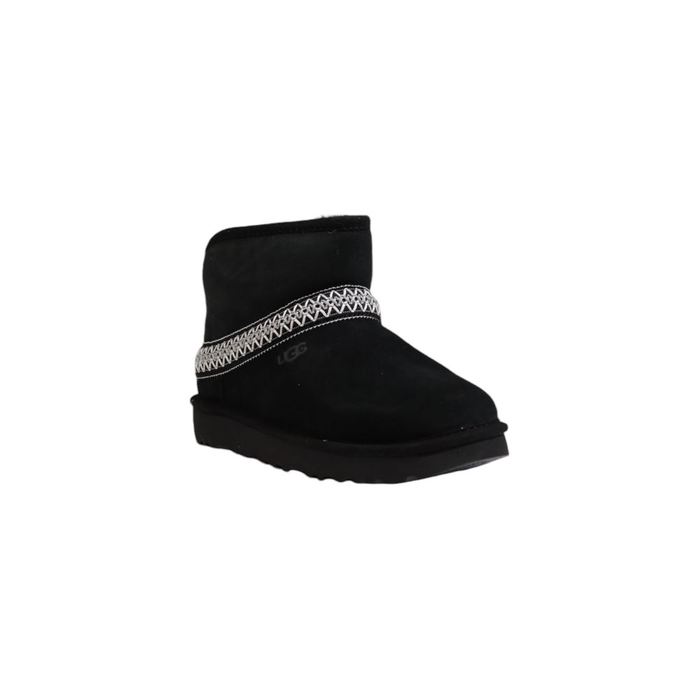 Schwarze Wildlederstiefel
