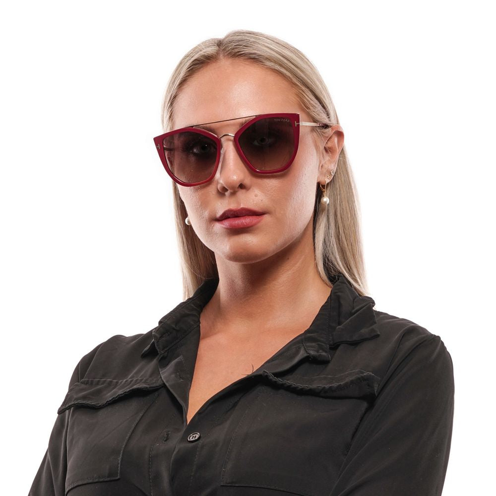 Burgunderrote Sonnenbrille für Damen