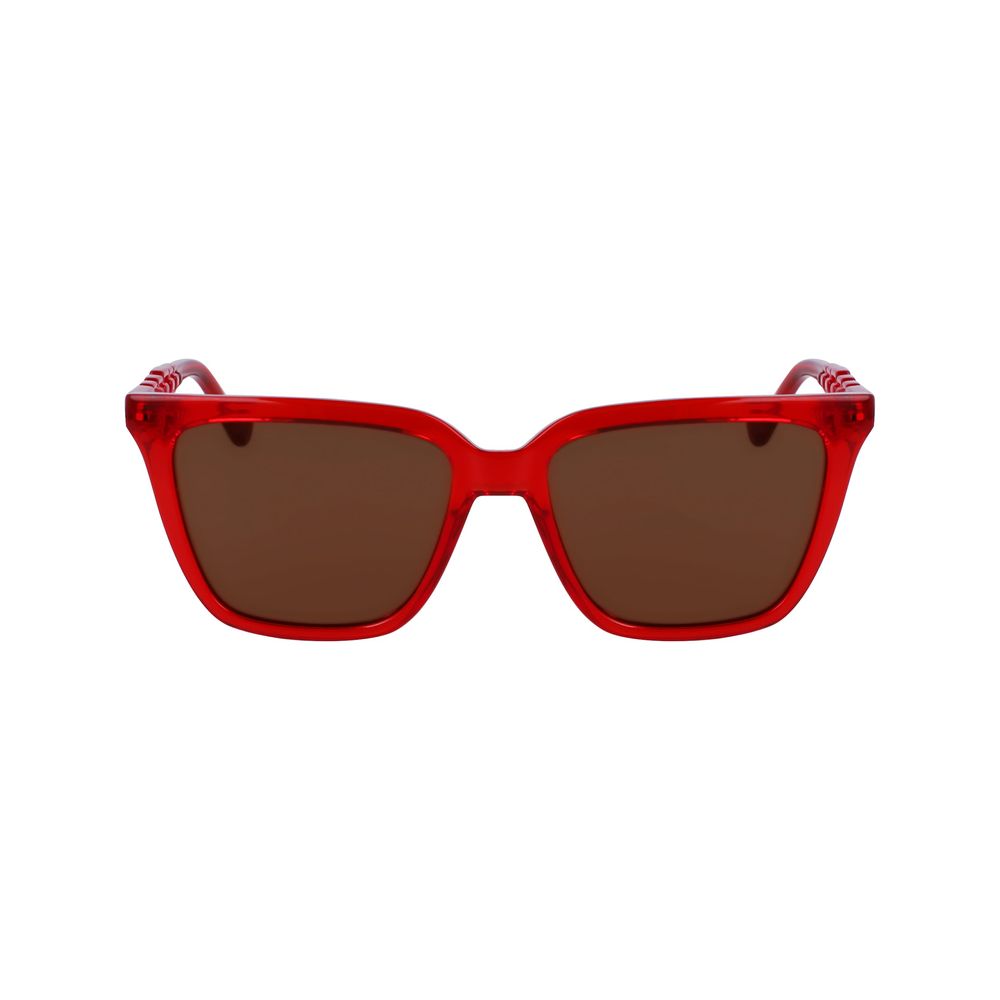 Rote Sonnenbrille mit Spritzguss-Optik