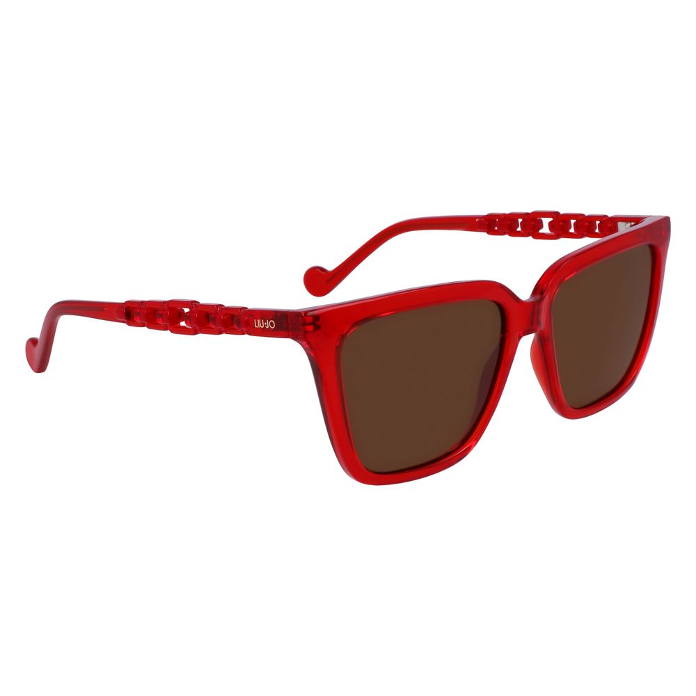 Rote Sonnenbrille mit Spritzguss-Optik