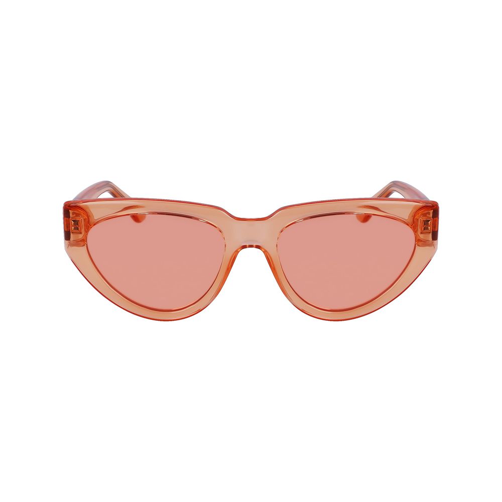 Orangefarbene Sonnenbrille mit Spritzguss-Optik