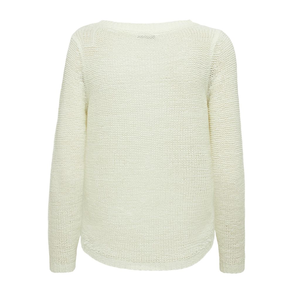 Weißer Polyesterpullover