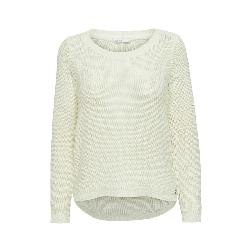 Weißer Polyesterpullover