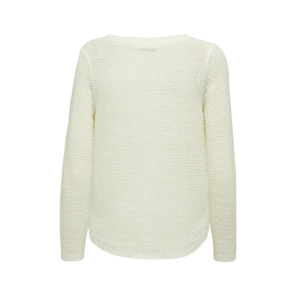 Weißer Polyesterpullover