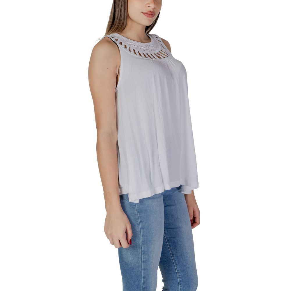 Weiße Viskose Tops & T-Shirt