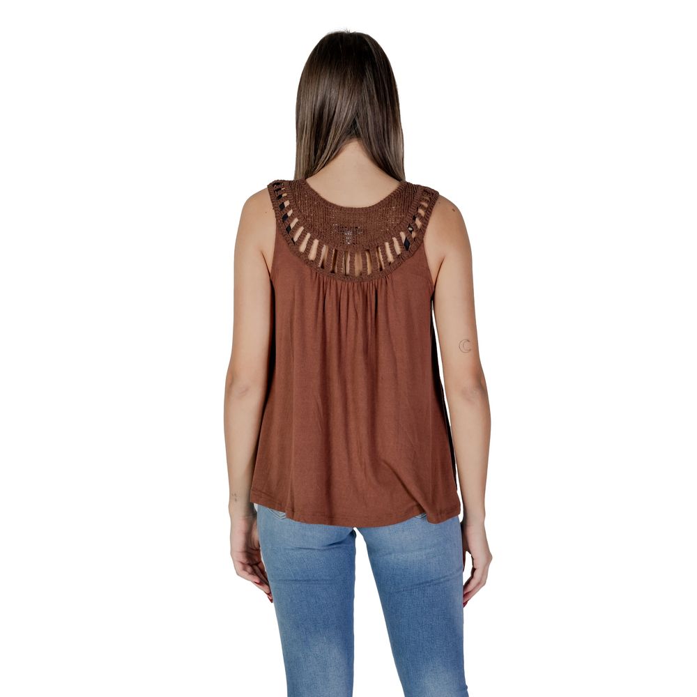 Braune Viskose Tops & T-Shirt