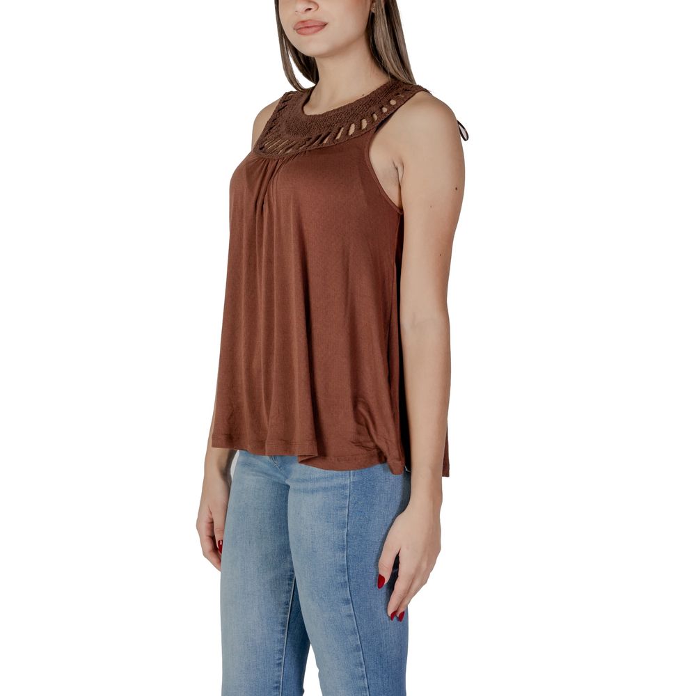 Braune Viskose Tops & T-Shirt