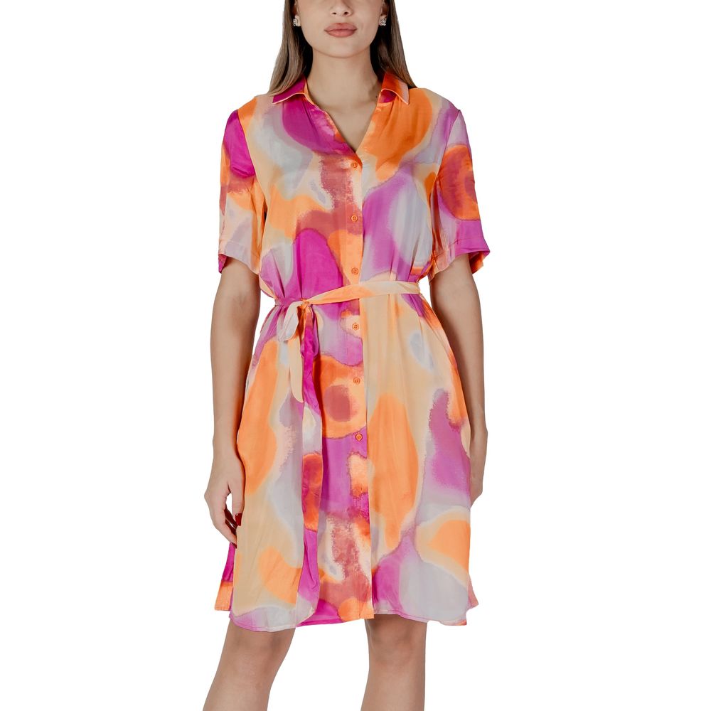 Oranges Baumwollkleid
