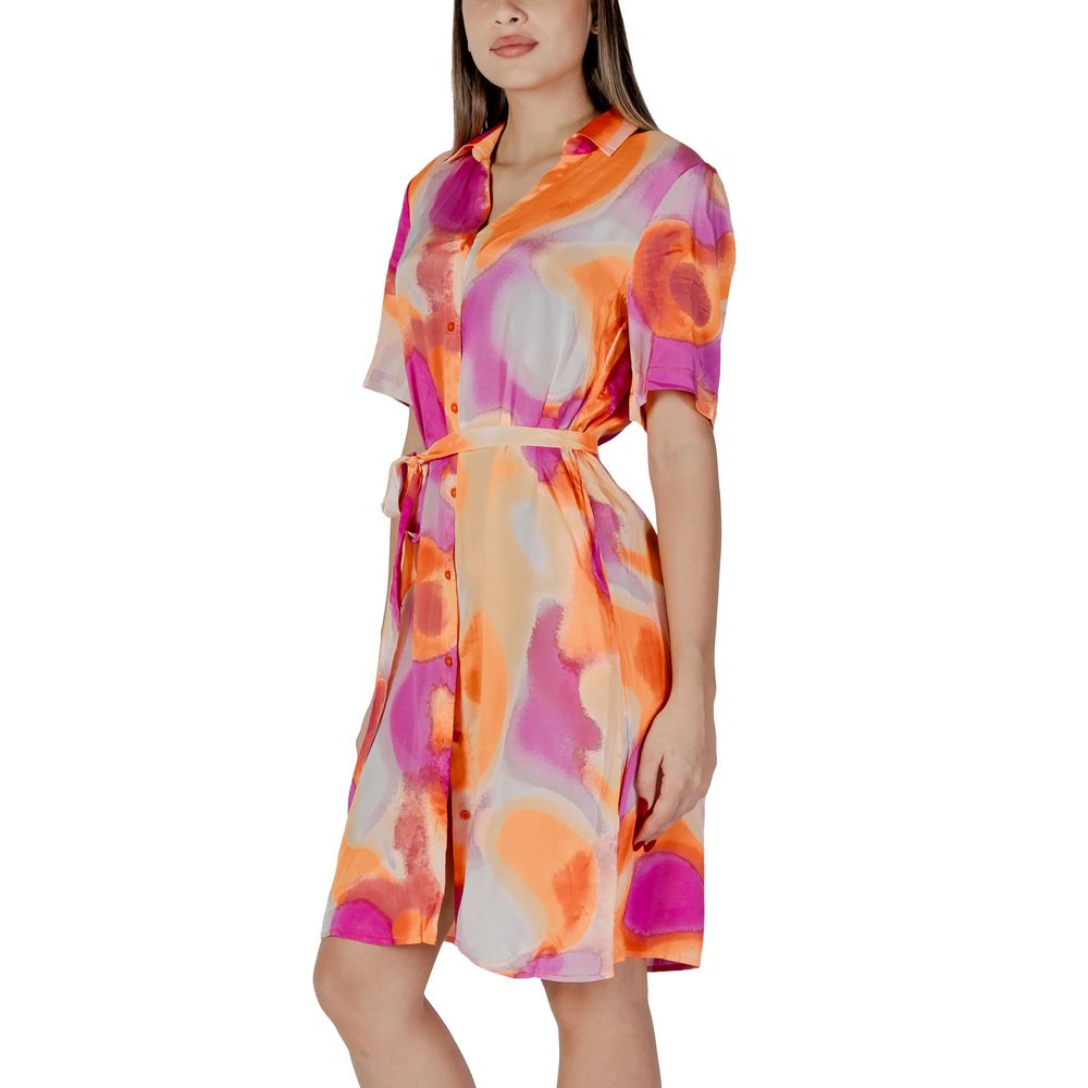Oranges Baumwollkleid