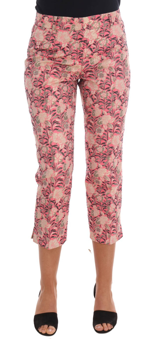 Elegante Brokathose mit Blumenmuster