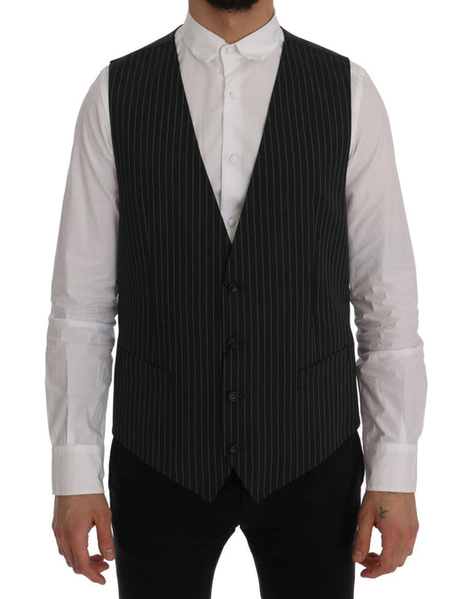 Elegante grau gestreifte Weste