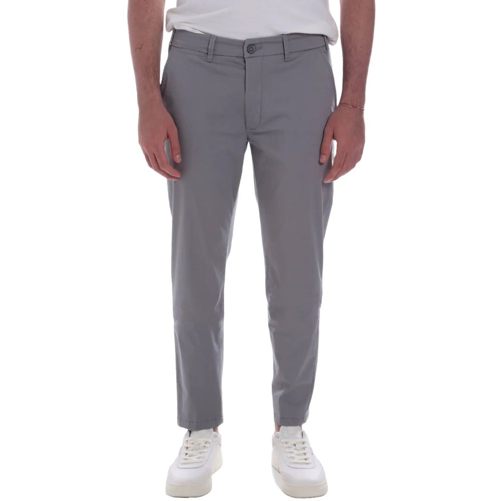 Gray Cotton Jeans & Pant