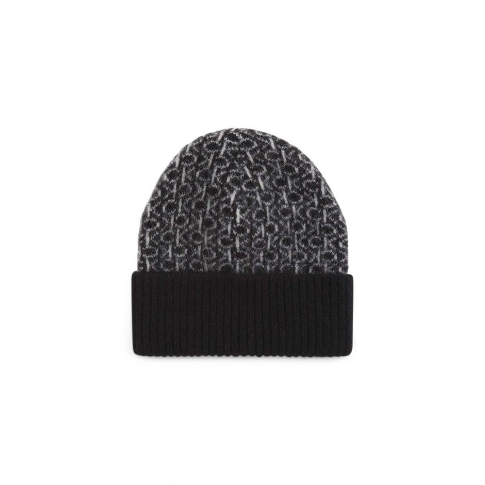 Black Alpaca Leather Hat