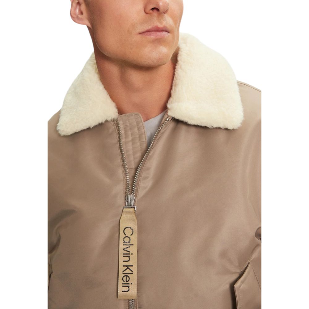 Beige Recycled Polyamide Jacket