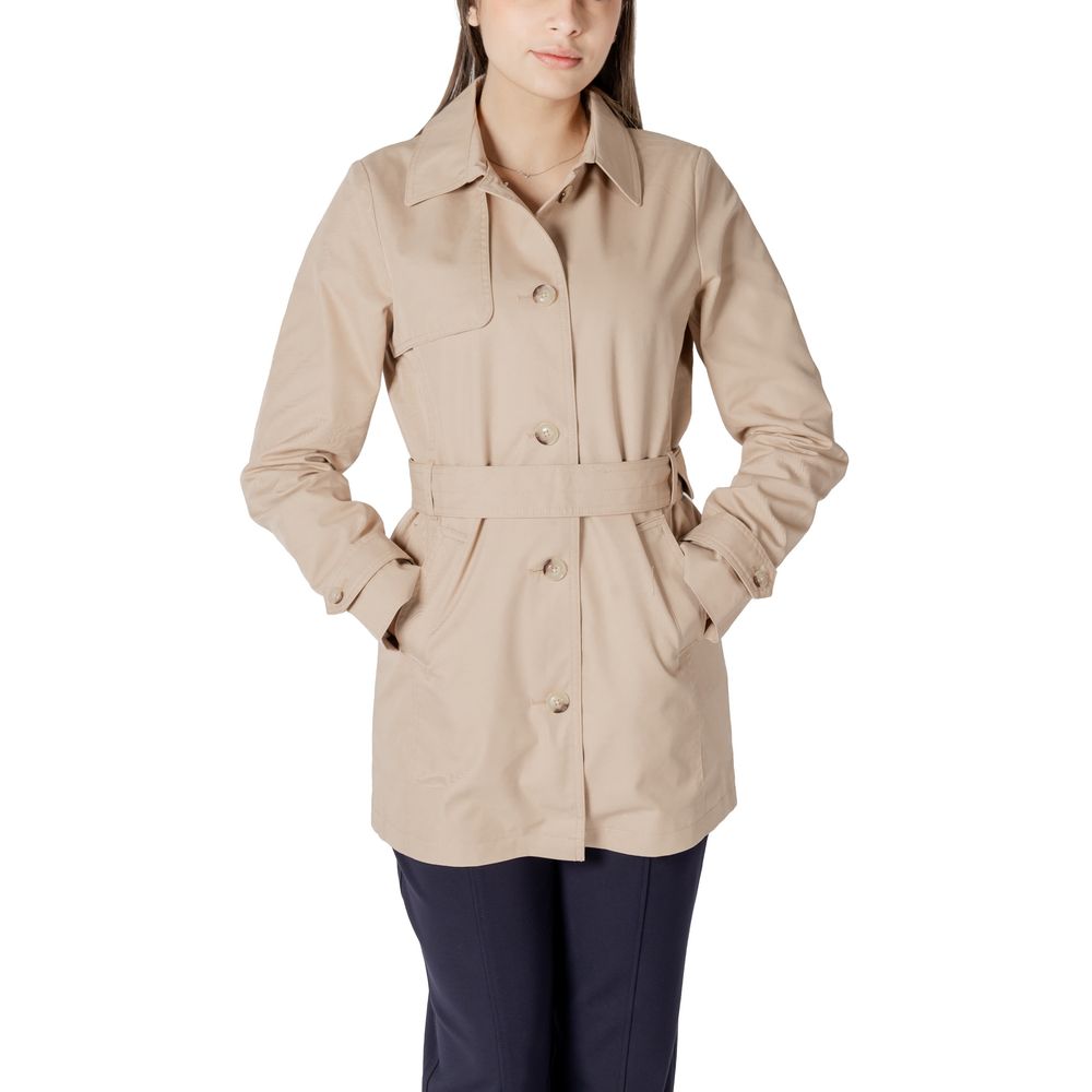 Beige Cotton Jackets & Coat