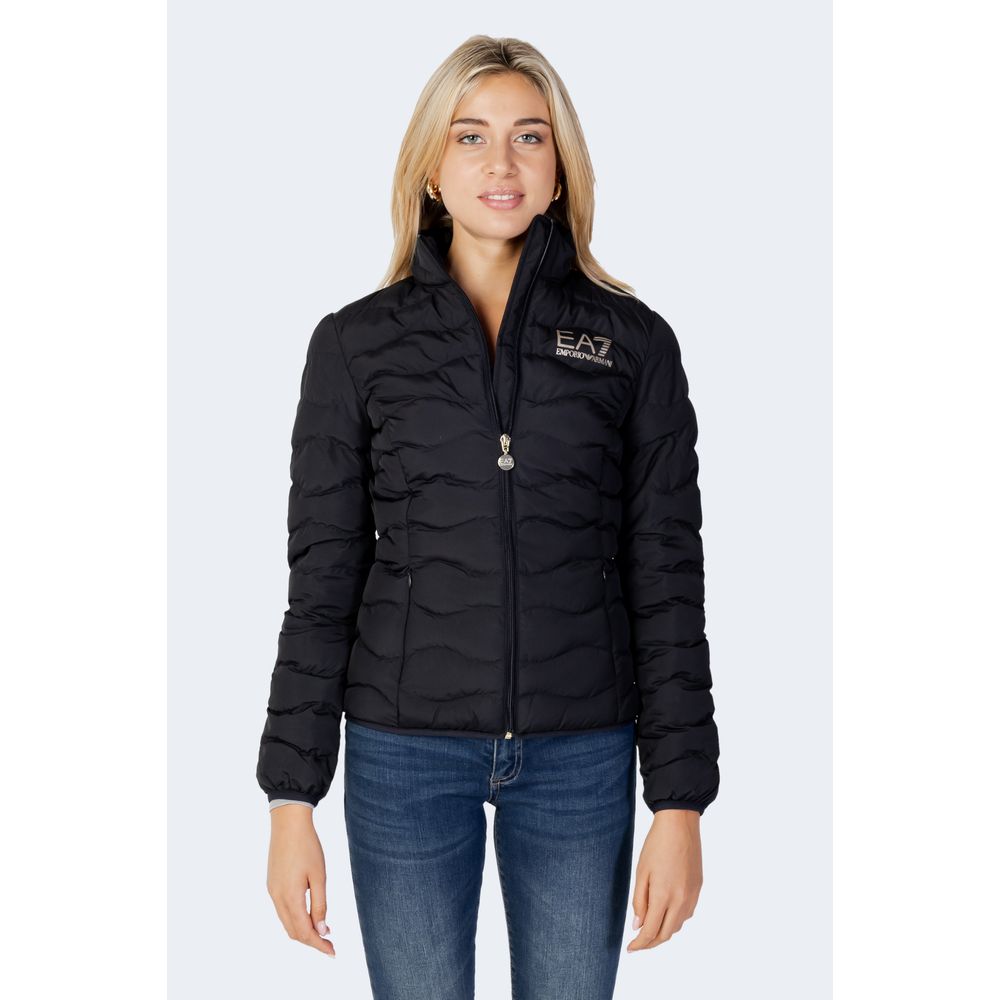 Black Polyester Jackets & Coat