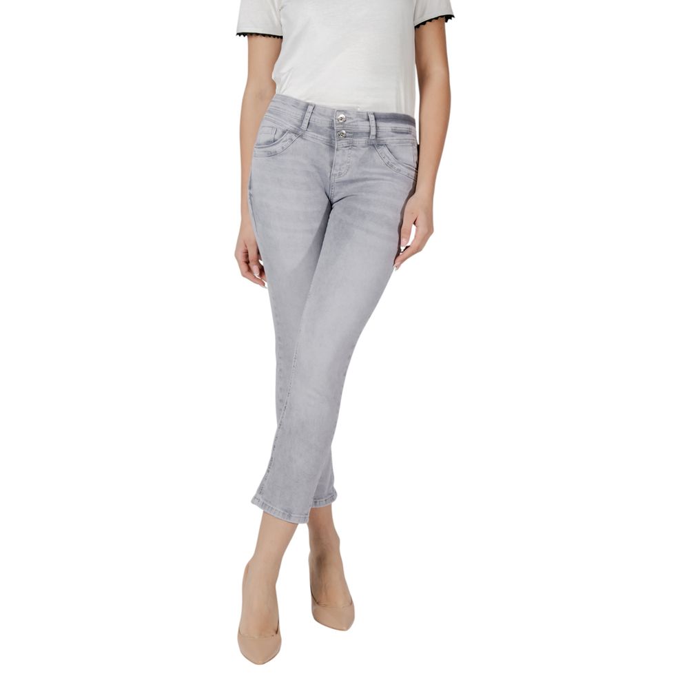 Gray Cotton Jeans & Pant