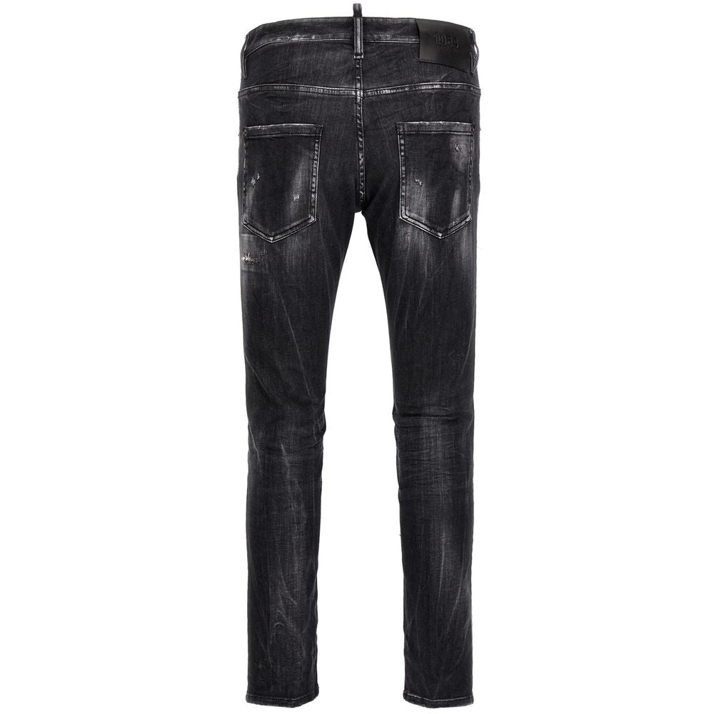 Black Cotton Jeans & Pant
