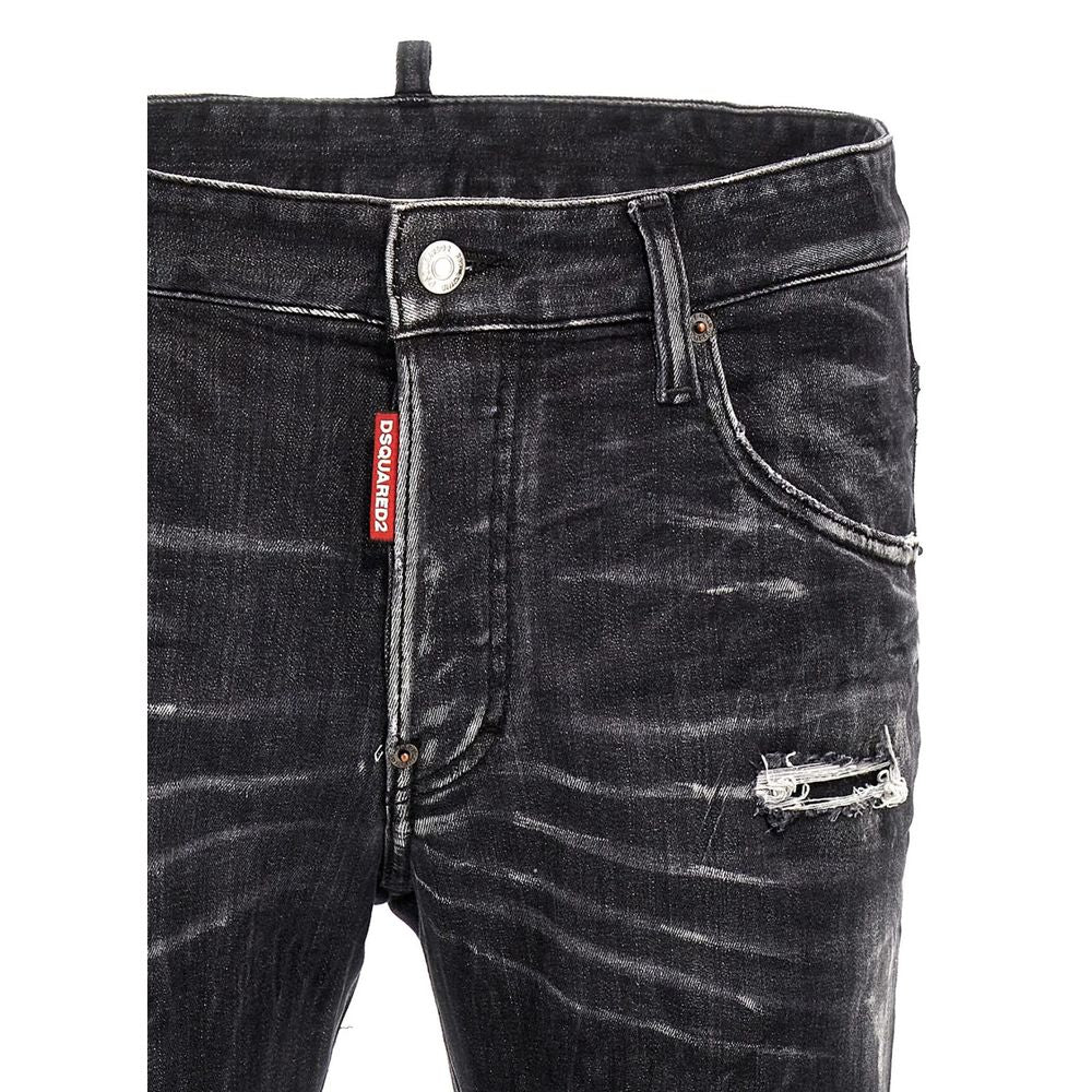 Black Cotton Jeans & Pant