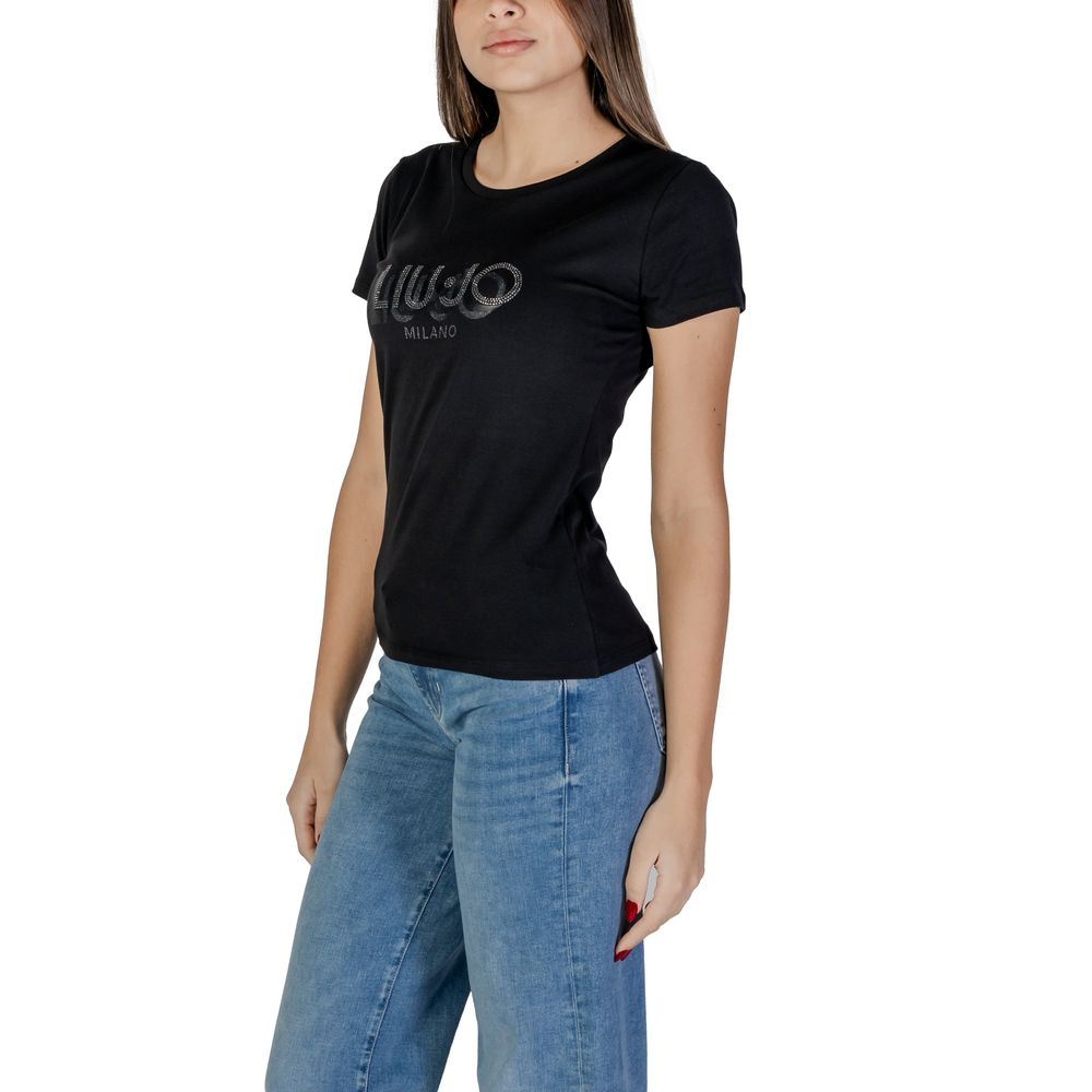 Black Cotton Tops & T-Shirt
