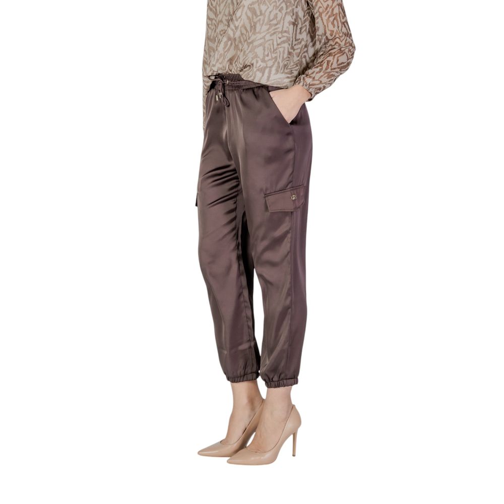 Brown Polyester Jeans & Pant