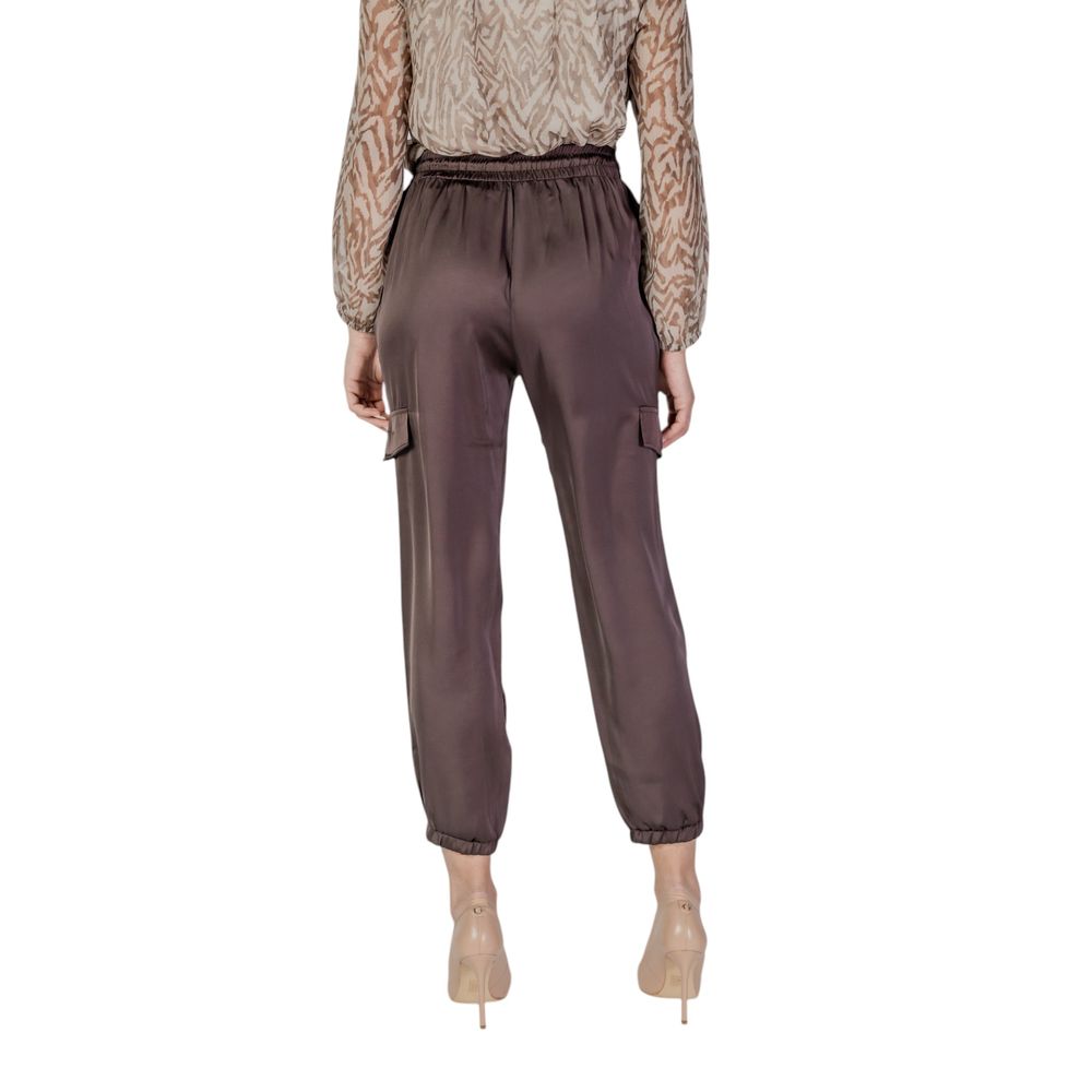 Brown Polyester Jeans & Pant