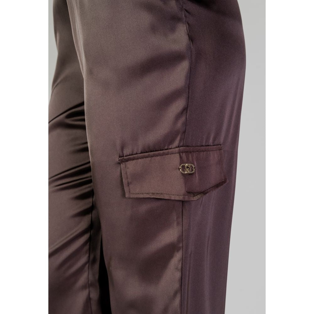 Brown Polyester Jeans & Pant
