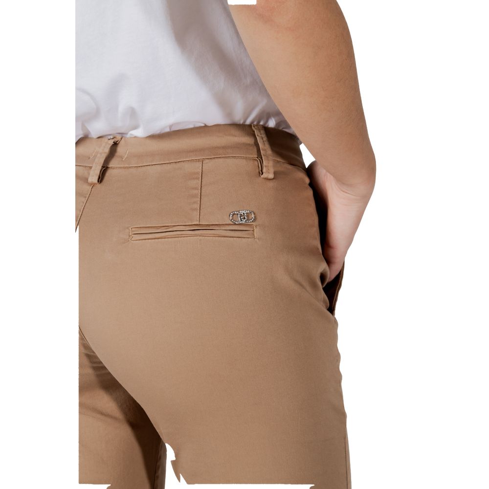 Beige Cotton Jeans & Pant