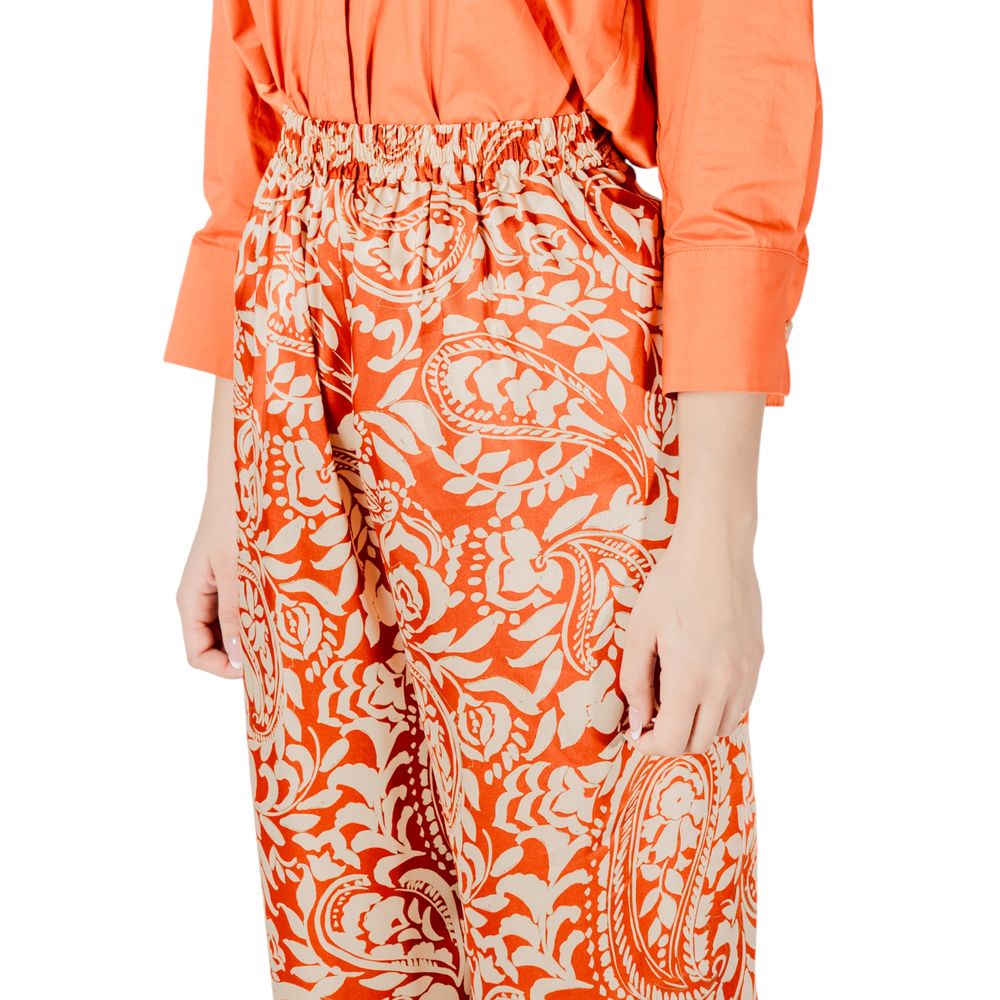 Red Polyester Jeans & Pant