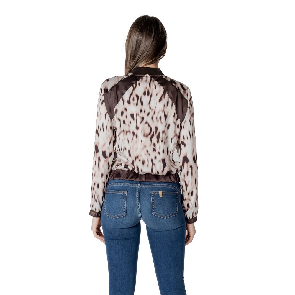 Beige Polyester Jackets & Coat