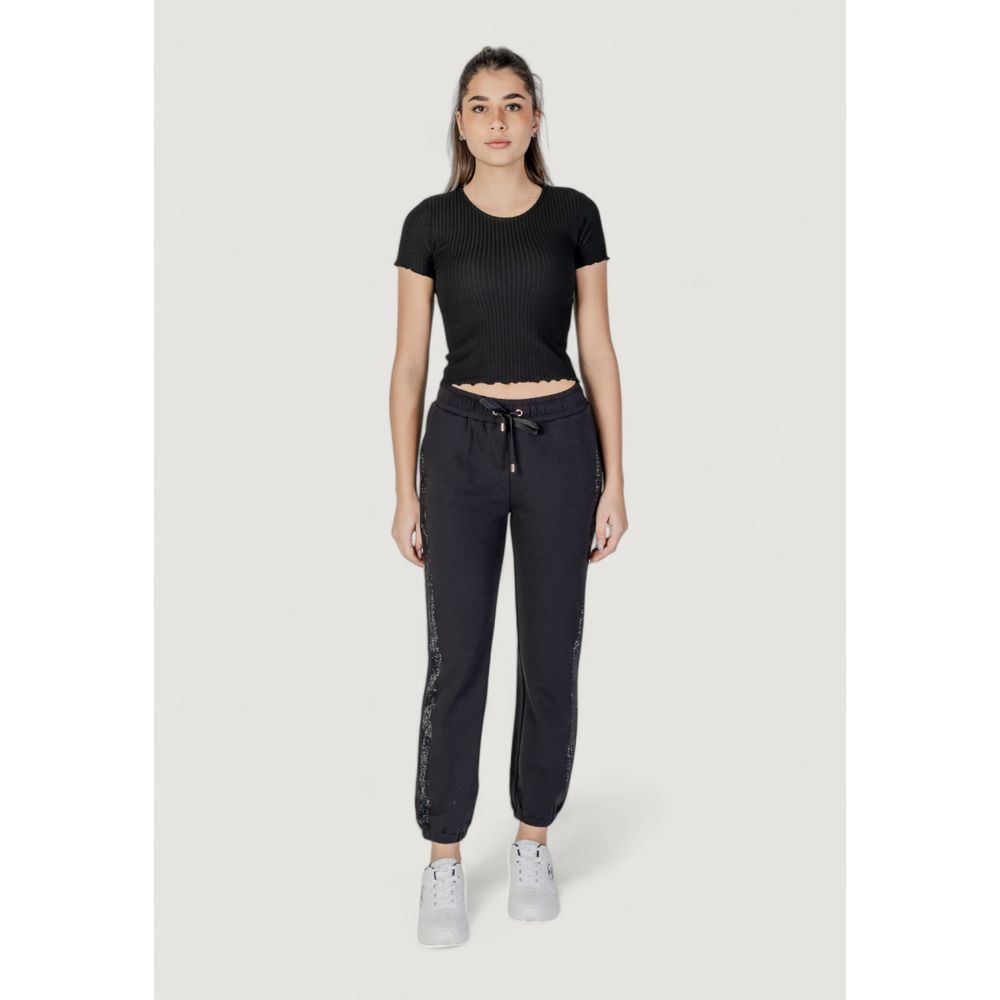 Black Cotton Jeans & Pant