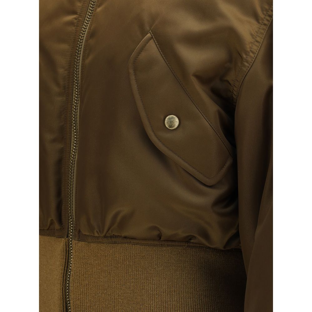 Glossy nylon bomber Jacket