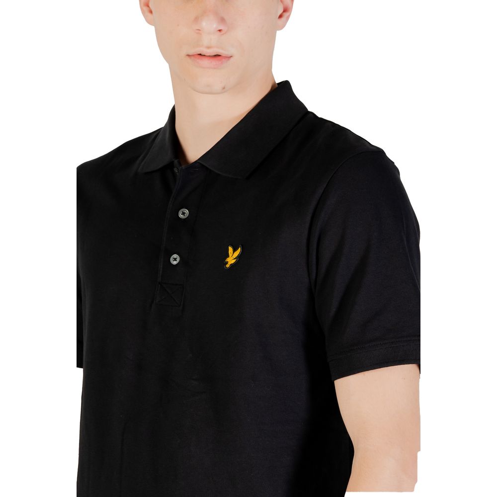 Black Cotton Polo Shirt