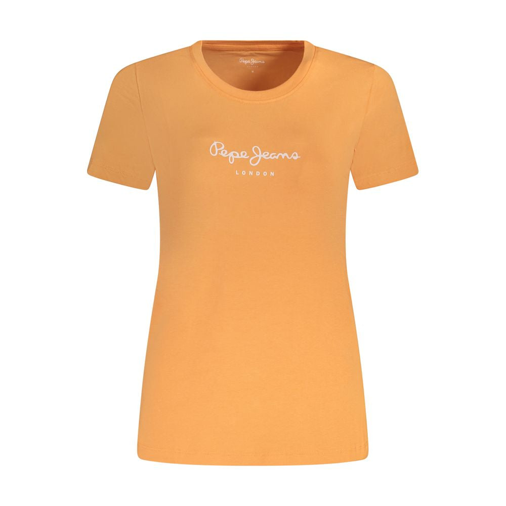 Orange Cotton Tops & T-Shirt