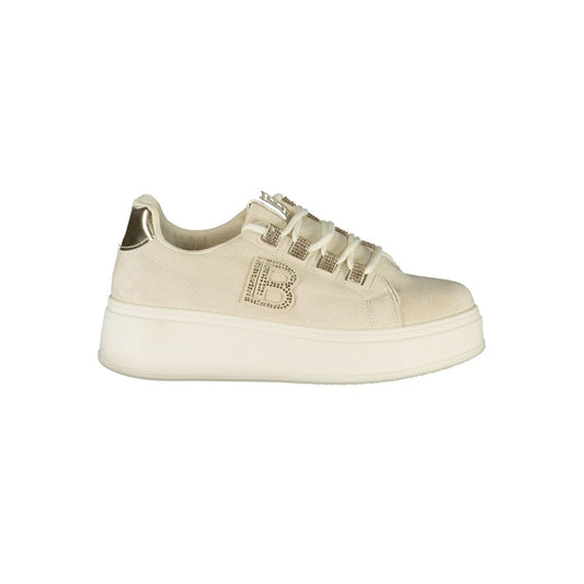 Beige Polyester Women Sneaker