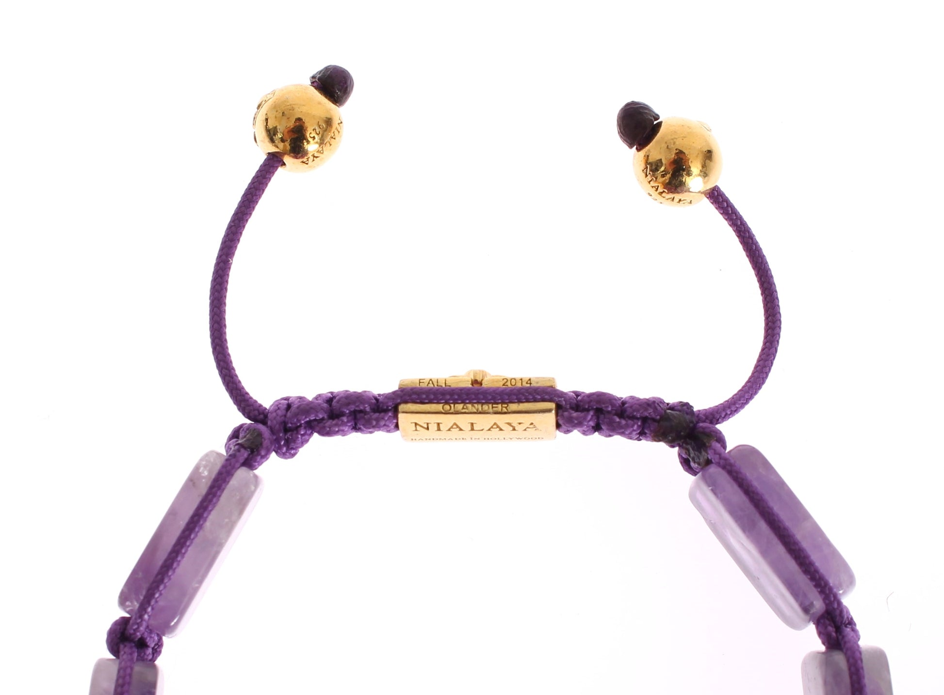 Schillerndes, diamantvergoldetes Amethystarmband