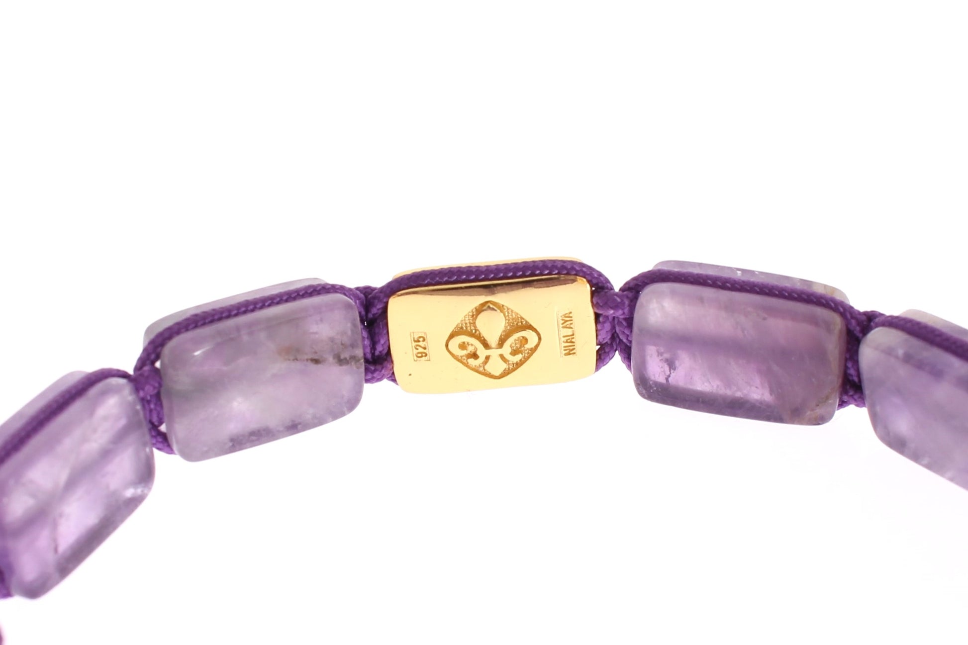 Schillerndes, diamantvergoldetes Amethystarmband